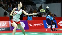 Di gim pertama, Gregoria dikalahkan Aya Ohori dengan skor 18-21