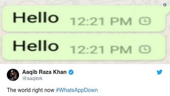 Salah satu netizen yang tak kuasa kirim chat akibat WhatsApp Down. (Foto: Internet/Twitter)