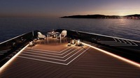 Saat malam tiba, traveler bisa makan malam romantis di area makan outdoor ini. Sungguh indah bukan? (dok. Technicon Design)