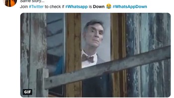 WhatsApp Down? Coba lirik dulu ah. (Foto: Internet/Twitter)
