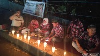 Salah satu pendukung, Yudo Wibowo mengungkap maksud dan tujuannya datang ke Mako Brimob. Mereka ikut berbahagia karena Ahok segera bebas. Foto: Matius Alfons/detikcom