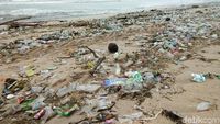 Banyak Sampah, Pengunjung Dilarang Surfing Di Pantai Kuta-Petitenget