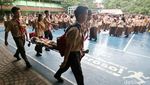 Aksi Siswa SMAN 78 Saat Ikuti Simulasi Tanggap Bencana