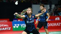 Greysia Polii/Apriyani Rahayu melewati rintangan pertama di Indonesia Masters 2019. Mereka lolos babak kedua setelah mengalahkan pasangan Bulgaria, Gabriela Stoeva/Stefani Stoeva.