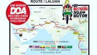 Rutenya, dari Malaysia mereka ke Thailand, Myanmar, India, Pakistan, Iran, Uni Emirat Arab, dan tiba di Mekah, Arab Saudi. Foto: Dok. Facebook Gie Mekoh Nga Mutor