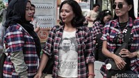 Sejumlah pendukung Basuki Tjahaja Purnama (BTP) atau Ahok berkumpul di RTH Kalijodo, Jakarta, Kamis (24/1/2019).