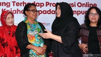 Selain Menteri PPPA Yohana Yembise, diskusi ini juga dihadiri artis Jane Shalimar.