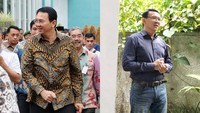 Foto kiri saat Ahok masih menjabat sebagai Gubernur DKI pada Oktober 2016. Foto kanan adalah foto pertama yang beredar usai bebasnya Ahok hari ini, 24 Januari 2019 (Foto: Dok. Tim BTP dan detikcom)