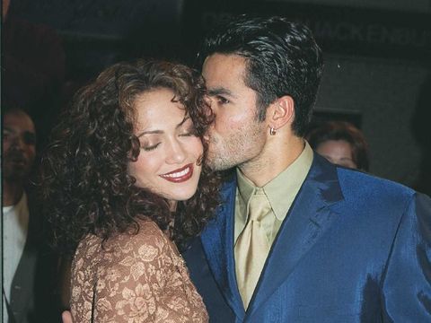 4/7/97 Los Angeles, CA Jennifer Lopez and husband Ojani Noa at the premiere of the new movie 