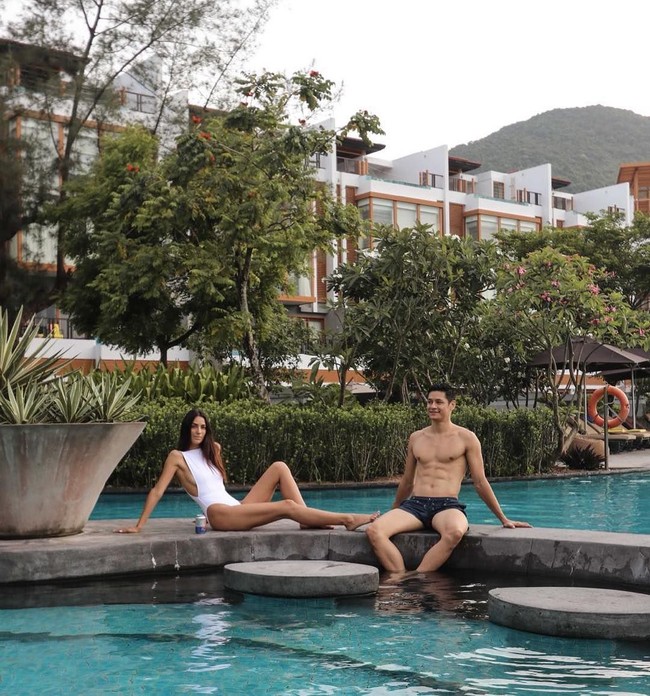 Fatima dan Hideo dikenal sebagai pasangan yang aktif dan menjaga bentuk tubuh mereka. Hideo sendiri merupakan seorang model yang dikenal memiliki tubuh berotot dan perut sixpacks. Foto: Instagram @fatimarabago