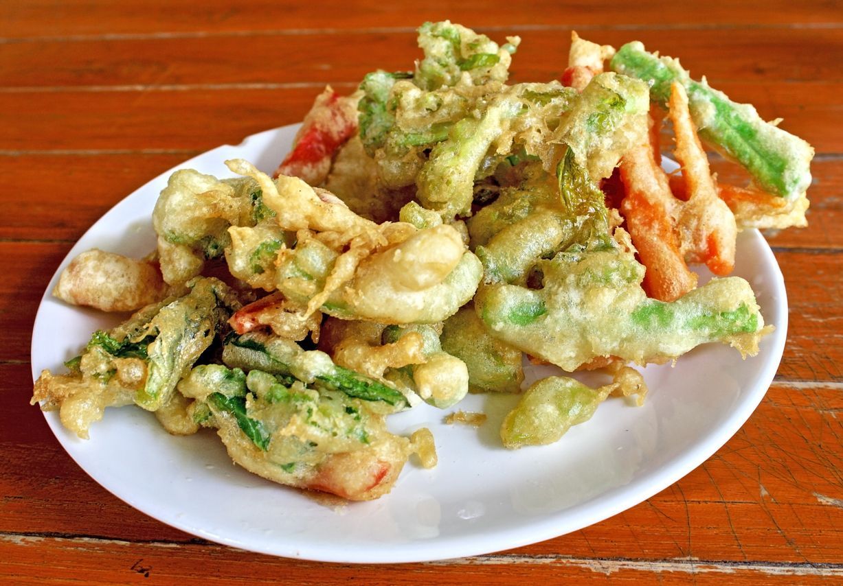 Deep fried mix vegetable. Tempura