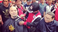 Ternyata Dhani hanya merapikan jenggotnya saja. Dok. Instagram/ahmaddhaniofficial