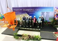Lippo Cikarang dan Mitsubishi Topping Off 2 Tower di Orange County