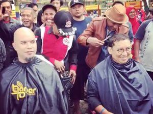 Ahmad Dhani Cukur Bareng Fadli Zon, Netizen: Digunting Apanya Mang?