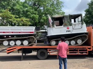 PMI Kerahkan Hagglunds untuk Evakuasi Korban Longsor Gowa