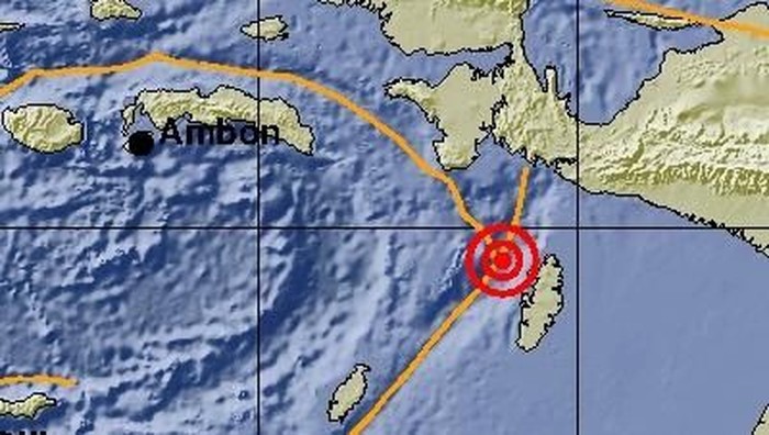 Gempa M 6,6 di Kepulauan Aru, Maluku.