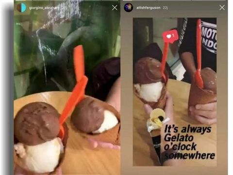 Posting Makan Es Krim Bareng Siapa Tuh Giorgino Abraham?