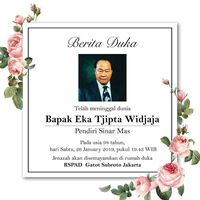 Eka Tjipta Widjaja meninggal dunia