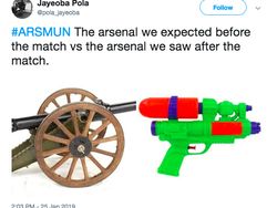 Meme-meme Lucu Soal Arsenal Dilibas MU