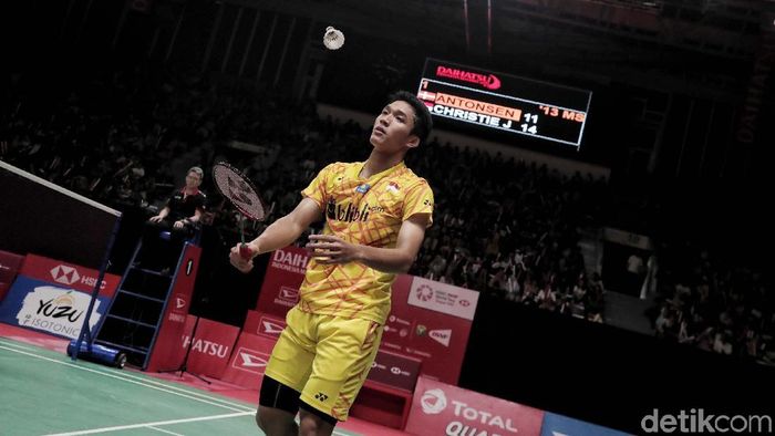 Jonatan Christie akan menghadapi Lee Dong Keun di laga pertama All England 2019. Foto: Pradita Utama