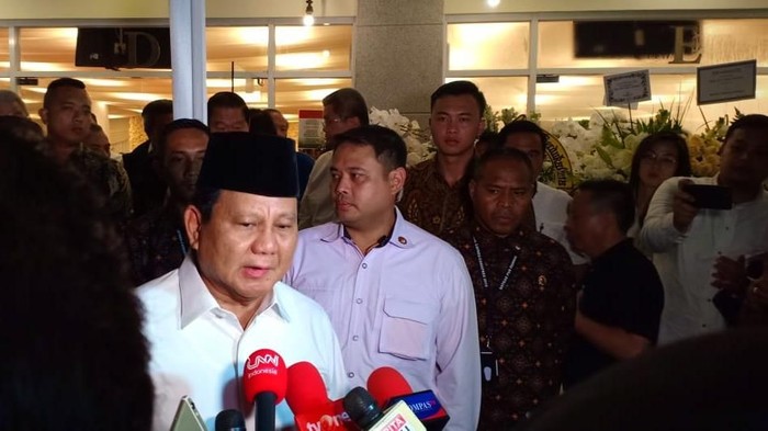 Prabowo Saya Kenal Eka Tjipta Widjaja Sejak Muda Beliau