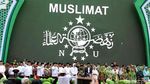 Berkopiah dan Sarung, Potret Jokowi di Harlah ke-73 Muslimat NU