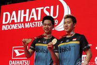 Kevin dan Marcus saat menjadi Juara Indonesia Masters 2019.