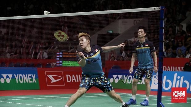 Serangan Kevin/Marcus mampu menyulitkan Lee Yang/Wang Chi-lin