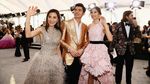 Gemma Chan Glamor dengan Warna Pink