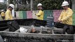 Kabel Semrawut di Depan Polsek Taman Sari Dirapikan