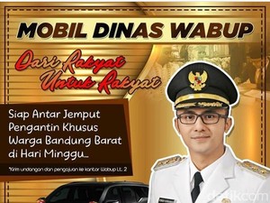 Hengky Kurniawan Gratiskan Mobil Dinas untuk Warga KBB yang Menikah