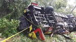 Begini Penampakan Bus Bima Suci yang Terguling di Cipularang