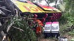 Begini Penampakan Bus Bima Suci yang Terguling di Cipularang