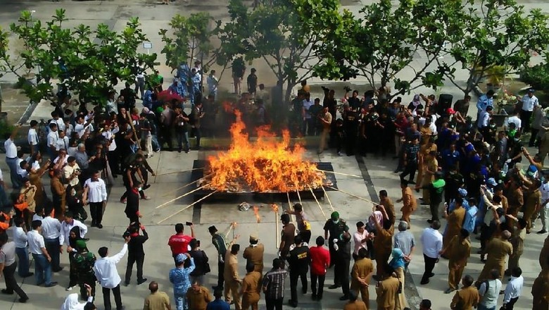 Setengah Ton Ganja Dibakar di Balai Kota Banda Aceh Setengah Ton Ganja Dibakar di Balai Kota Banda Aceh