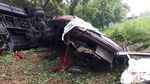 Begini Penampakan Bus Bima Suci yang Terguling di Cipularang