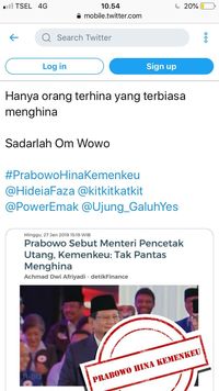 Ramai #PrabowoHinaKemenkeu di Medsos