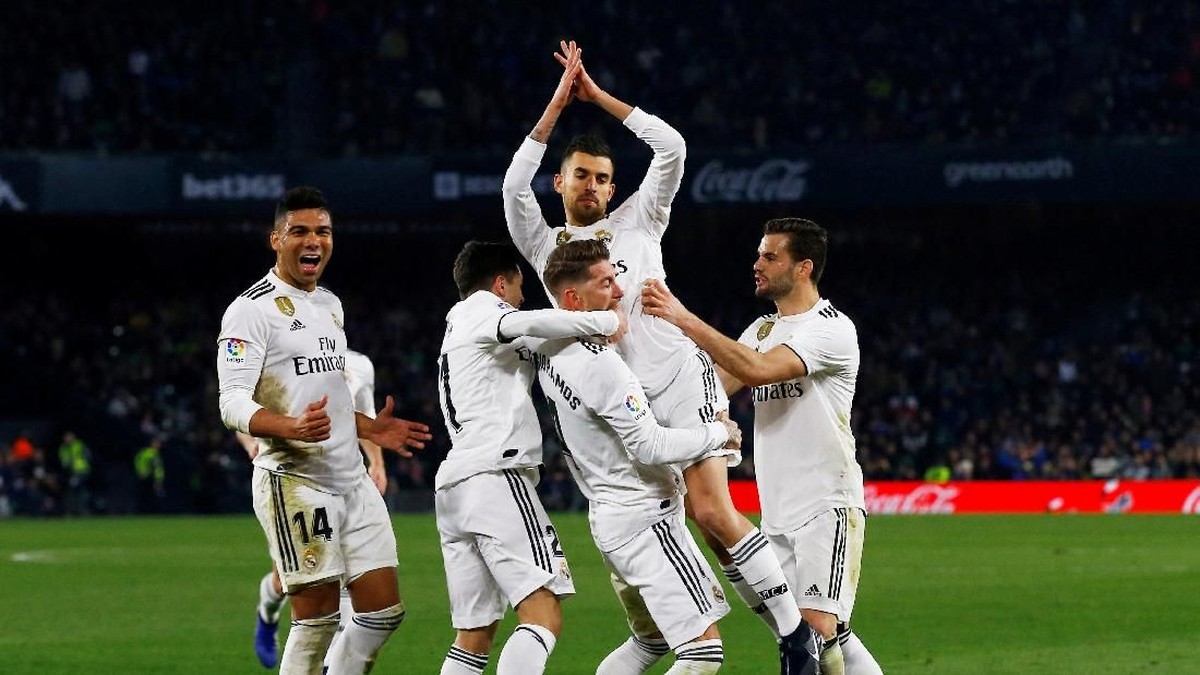 Real Madrid di salah satu laga La Liga. (Foto: Marcelo Del Pozo/Reuters.)