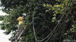 Kabel Semrawut di Depan Polsek Taman Sari Dirapikan