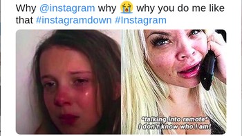 Sampai ada yang nangis karena Instagram down. (Foto: Twitter)