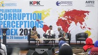 Wakil Ketua KPK Laode M. Syarief dan Basaria Panjaitan juga menghadiri acara tersebut.