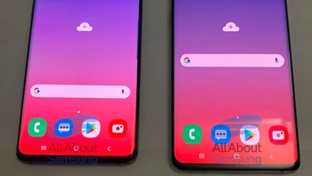 Galaxy S10 ini mengusung layar 6,1 inch dan Galaxy S10+ kabarnya memakai layar 6,4 inch. Bisa dilihat di bagian depan yang mencolok adalah kameranya memakai gaya Infinity O alias tertanam di layar. Kamera depan Galaxy S10 tunggal sedangkan Galaxy S10+ ganda. Foto: Sammobile