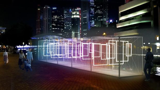i Light Singapore Resmi Dibuka, 33 Karya Seni Interaktif Hiasi Marina Bay