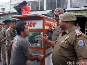 Tak Jera, PKL Tanah Abang yang Bandel Dirazia Pol PP Lagi