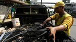 Akhirnya, Kabel Menjuntai di Kawasan Jakarta Dirapikan
