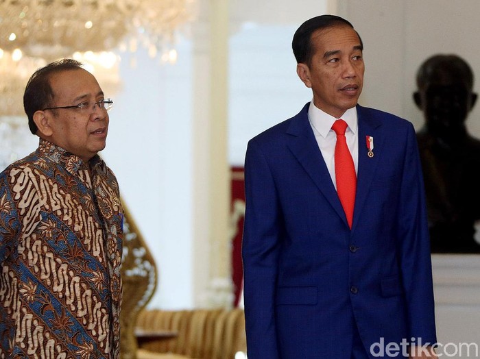 Presiden Jokowi Saat menyambut Liliyana Natsir di Istana Merdeka, Jakarta, Selasa (29/1/2019).