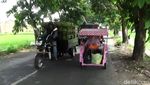 Serba Pink, Becak di Tasikmalaya ini Nyentrik Banget