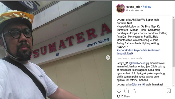 Foto Uyung yang bikin netizen ngakak. Foto: Instagram Uyung Aria Foto Uyung yang bikin netizen ngakak. Foto: Instagram Uyung Aria