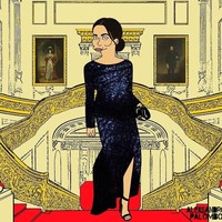 Meghan mencuri perhatian berbalut gaun Roland Mouret seharga US$ 5.595 atau hampir Rp 80 juta yang memperjelas siluet perut hamilnya. Foto: Instagram AleXandro Palombo