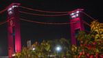 Foto: Cantiknya Jembatan Ampera di Malam Hari