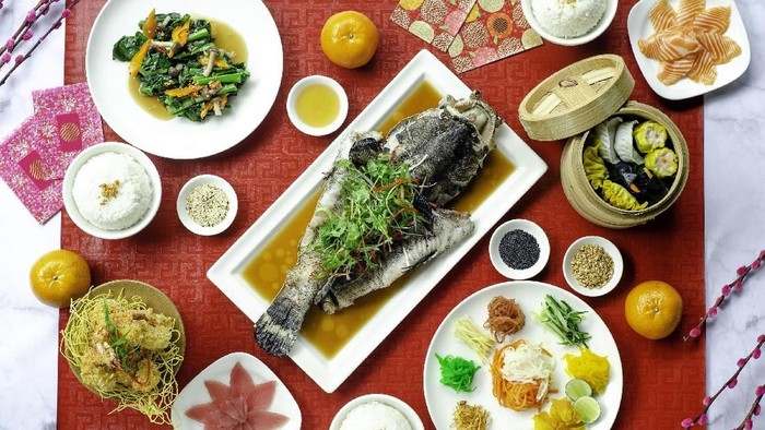 Menu spesial Imlek di Collage All Day Dining. Foto: Dok. Pullman Jakarta Central Park Menu spesial Imlek di Collage All Day Dining. Foto: Dok. Pullman Jakarta Central Park